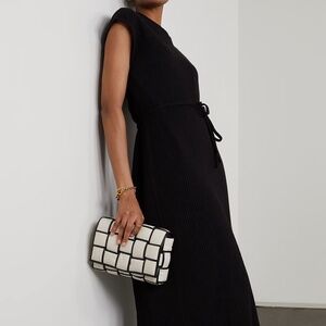 BASERANGE The Shaw Sleeveless Kaftan Wrap Dress Cross Tie Cap Sleeve Black M